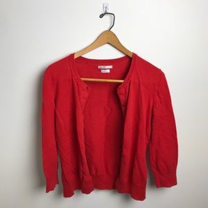 Van Heusen Studio Fire Red Orange cardigan, sz M